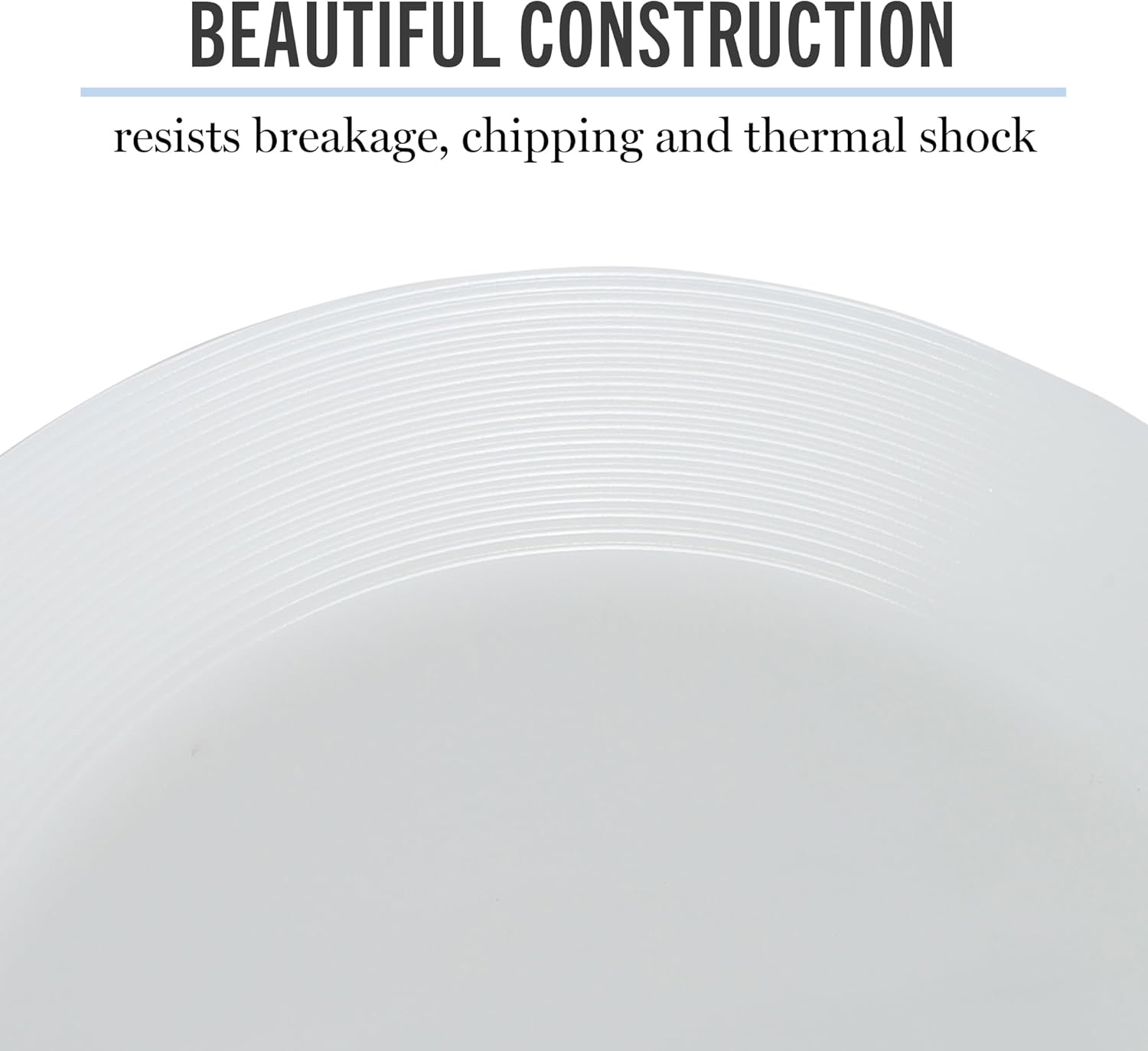 DISHFRONT3 Opalton Dinner Plates 6-Piece 10-Inch Plate Set – Elegant Everyday Dining Plates