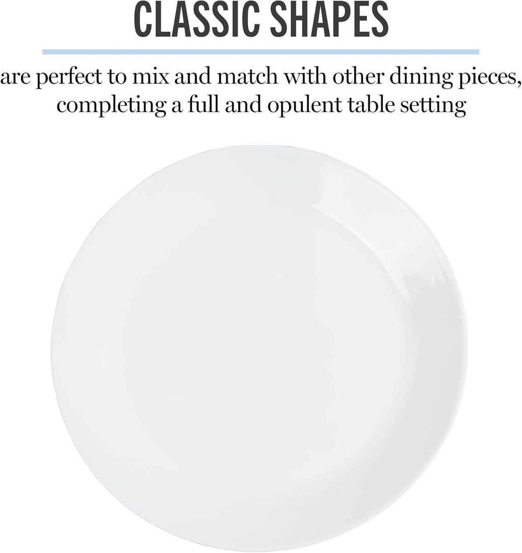 DISHFRONT3 Opalton Dinner Plates 6-Piece 10-Inch Plate Set – Elegant Everyday Dining Plates