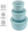 DISHFRONT Set of 3 Bowls with Lids – Microwave & Freezer Safe Food Storage Bowl Set